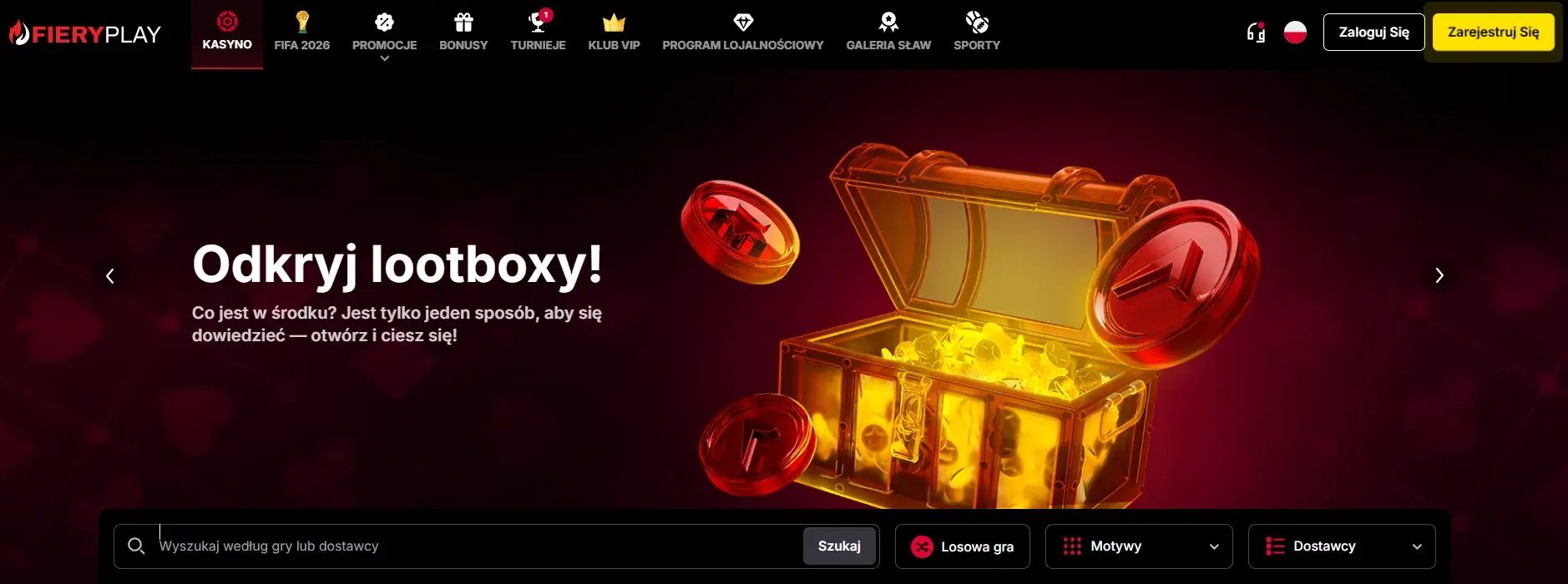 Strona gł&oacute;wna FieryPlay