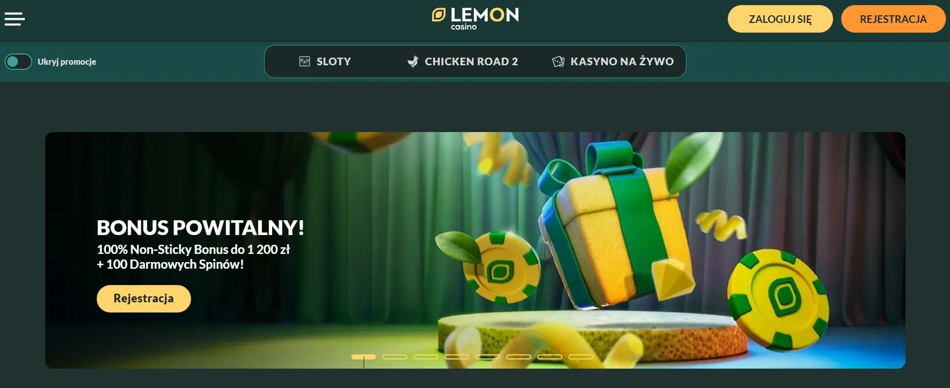 Strona gł&oacute;wna Lemon Casino