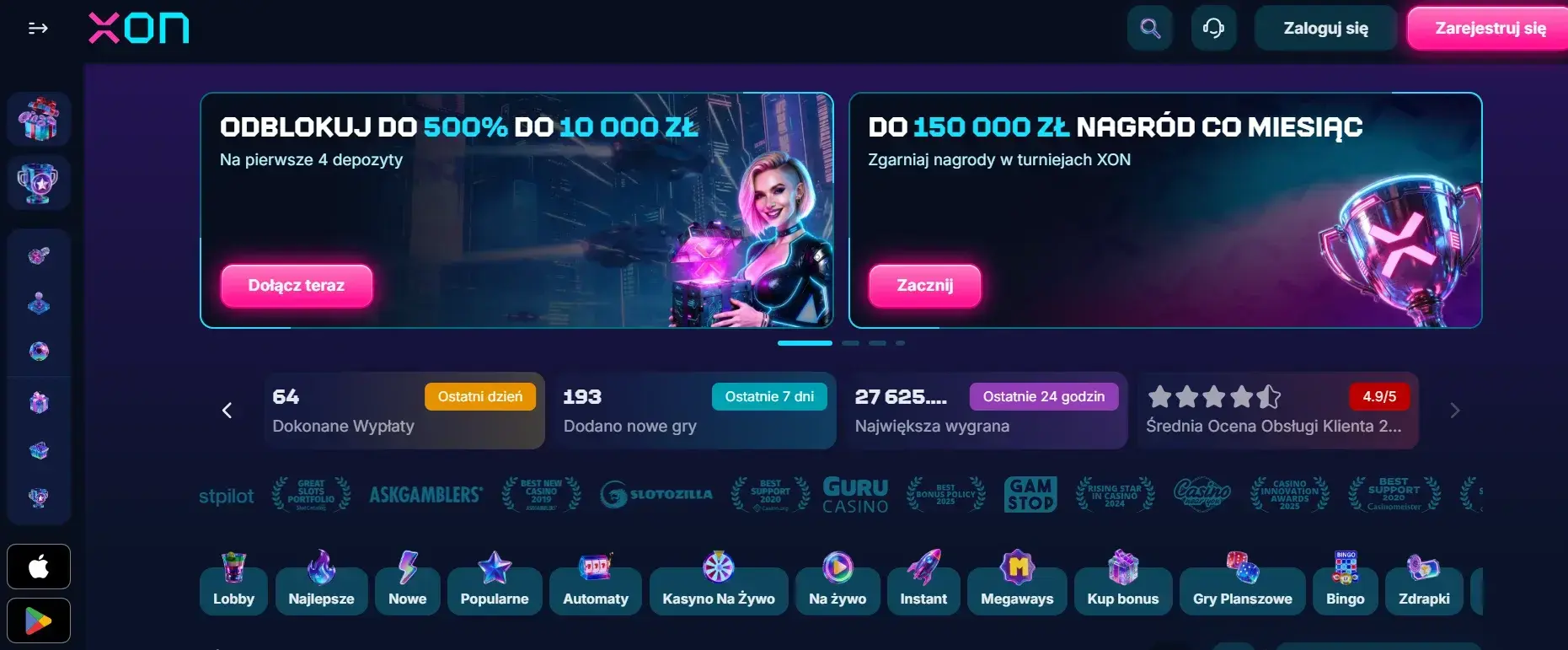 Strona gł&oacute;wna Xon.bet