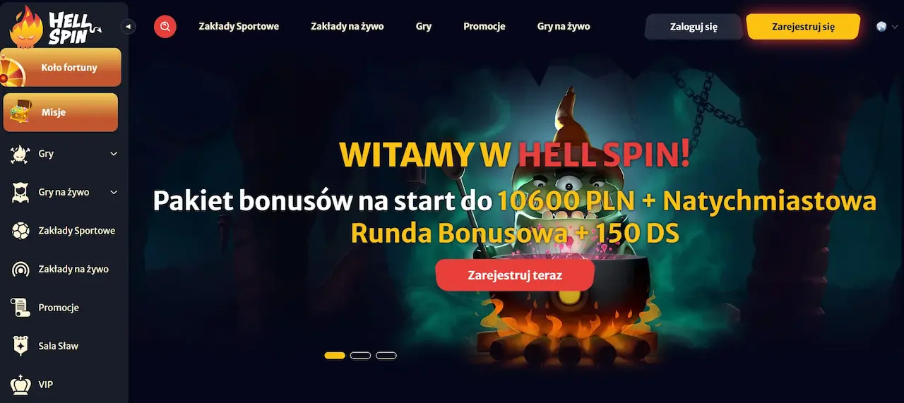 Strona gł&oacute;wna HellSpin